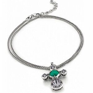 Brighton Your True Color Graceful Green Gray Cross Necklace $108 NWT